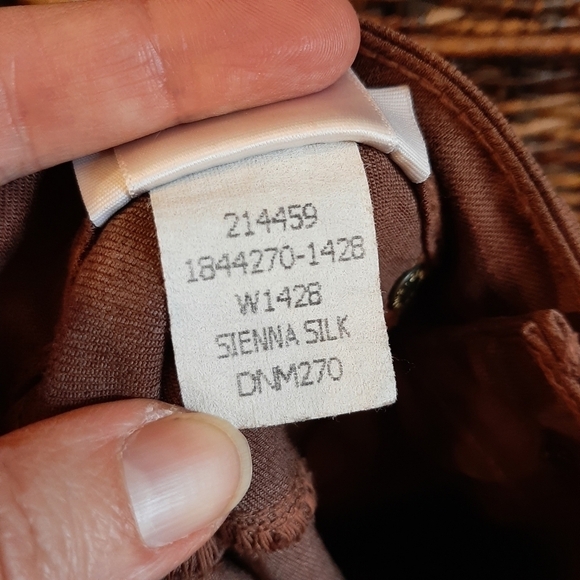 Paige Jeans Verdugo Ankle Coated Waxed Denim Skinny Brown Sienna Silk 24 USA - Picture 10 of 10